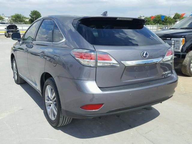 2T2ZB1BA9FC003972 - 2015 LEXUS RX 450H GRAY photo 3