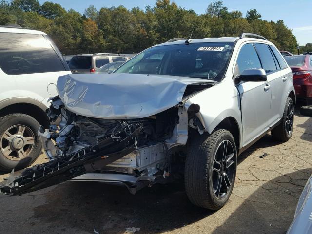 2FMDK3JC5DBA26521 - 2013 FORD EDGE SILVER photo 2