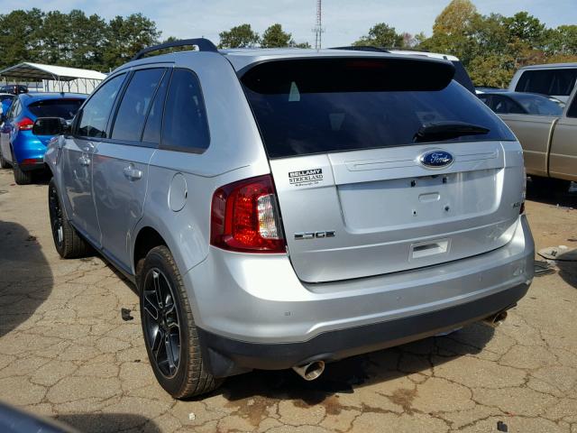 2FMDK3JC5DBA26521 - 2013 FORD EDGE SILVER photo 3