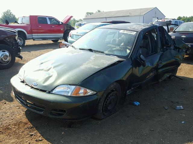 1G1JC5240Y7448047 - 2000 CHEVROLET CAVALIER GREEN photo 2