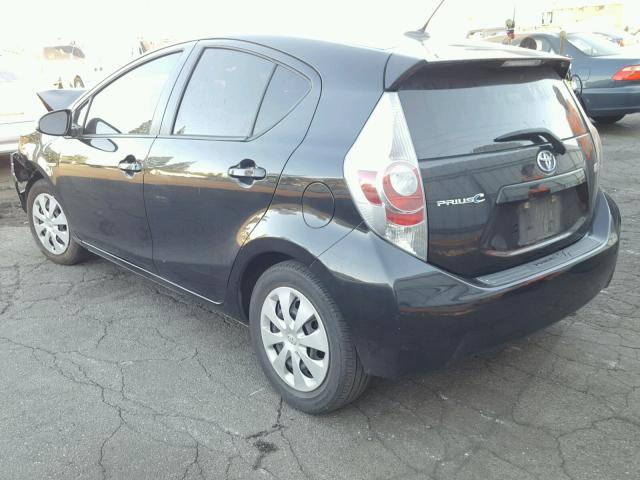 JTDKDTB33C1000613 - 2012 TOYOTA PRIUS C BLACK photo 3