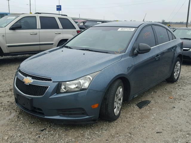 1G1PC5SH5C7214119 - 2012 CHEVROLET CRUZE BLUE photo 2