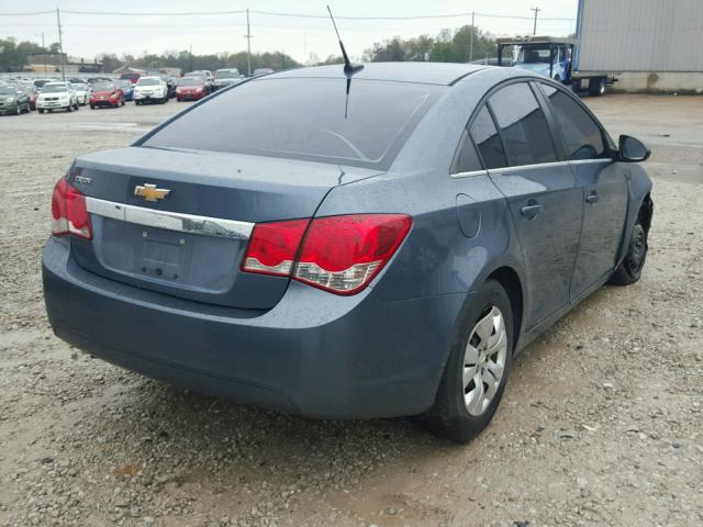 1G1PC5SH5C7214119 - 2012 CHEVROLET CRUZE BLUE photo 4