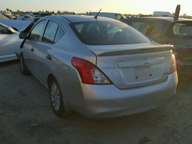 3N1CN7AP1EL844452 - 2014 NISSAN VERSA SILVER photo 3