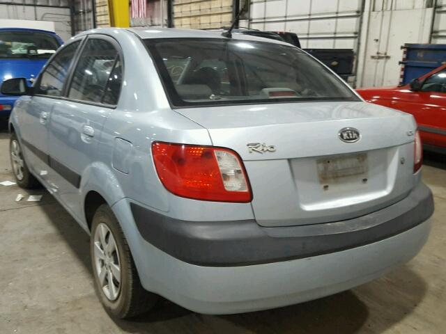 KNADE123386393045 - 2008 KIA RIO BASE SILVER photo 3