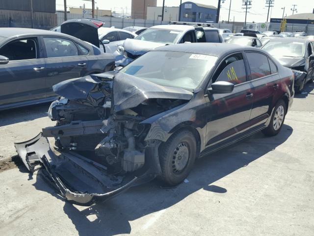 3VW2K7AJ4CM468184 - 2012 VOLKSWAGEN JETTA BASE BLACK photo 2