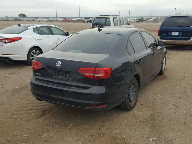 3VW2K7AJ0FM331182 - 2015 VOLKSWAGEN JETTA BASE BLACK photo 4