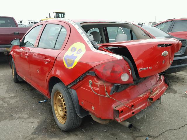 1G1AK55F467740961 - 2006 CHEVROLET COBALT RED photo 3