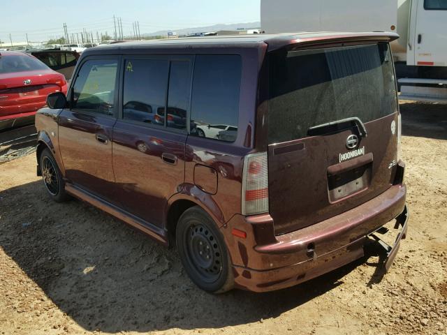 JTLKT324550204354 - 2005 TOYOTA SCION XB მუქწითელი ფოტო 3