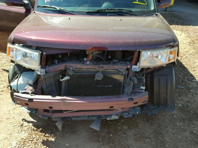 JTLKT324550204354 - 2005 TOYOTA SCION XB მუქწითელი ფოტო 9