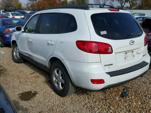 5NMSG13D38H189411 - 2008 HYUNDAI SANTA FE WHITE photo 3