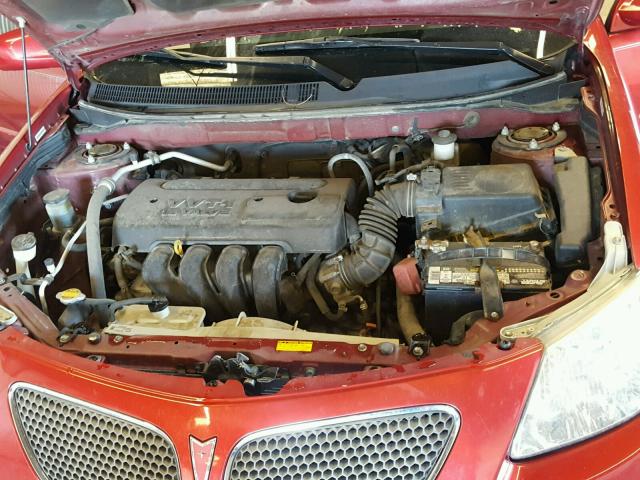 5Y2SL65887Z411301 - 2007 PONTIAC VIBE RED photo 7