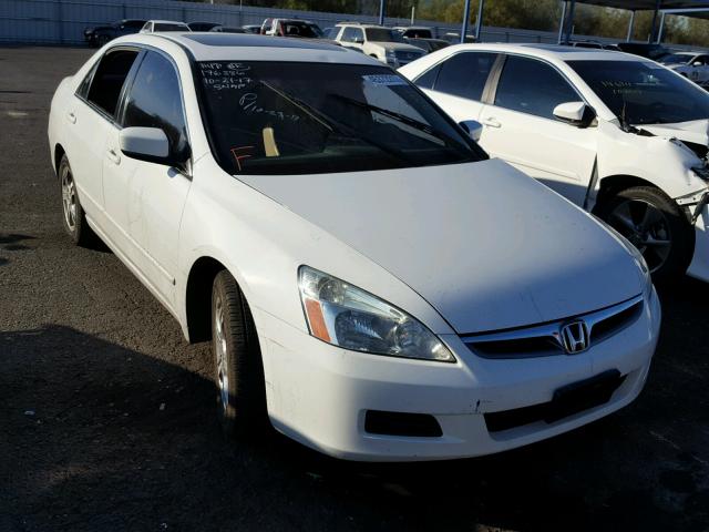 1HGCM56817A117670 - 2007 HONDA ACCORD WHITE photo 1