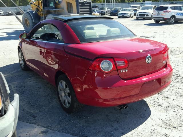 WVWDA71F77V021791 - 2007 VOLKSWAGEN EOS 2.0T S წითელი ფოტო 3