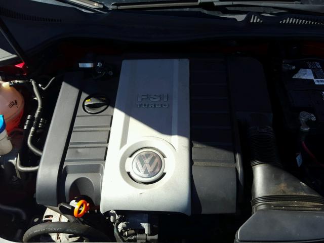 WVWDA71F77V021791 - 2007 VOLKSWAGEN EOS 2.0T S წითელი ფოტო 7