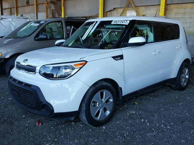 KNDJN2A25E7741549 - 2014 KIA SOUL WHITE photo 2