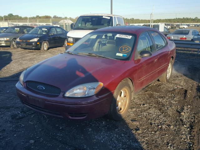 1FAFP53U67A170987 - 2007 FORD TAURUS SE RED photo 2