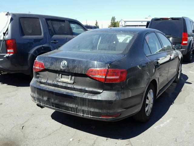 3VW2K7AJ9FM332525 - 2015 VOLKSWAGEN JETTA BASE BLACK photo 4