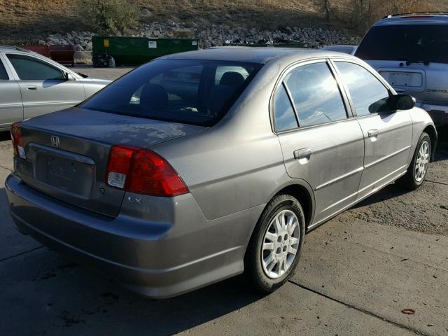 2HGES16524H555060 - 2004 HONDA CIVIC LX GRAY photo 4