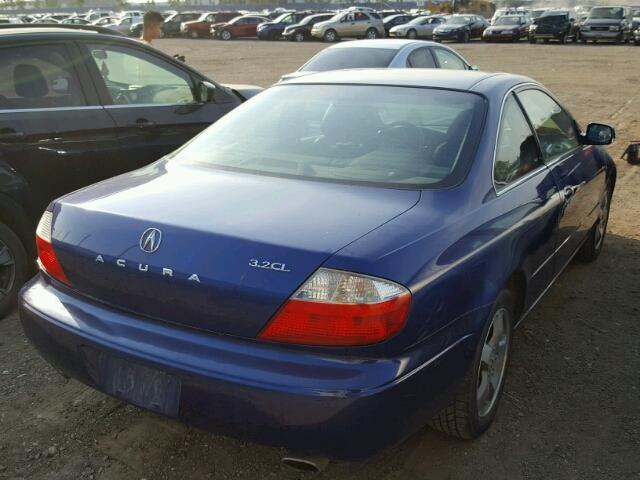 19UYA42403A800241 - 2003 ACURA 3.2CL BLUE photo 4