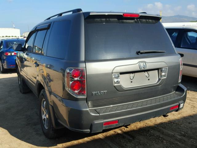 5FNYF28688B026235 - 2008 HONDA PILOT GRAY photo 3