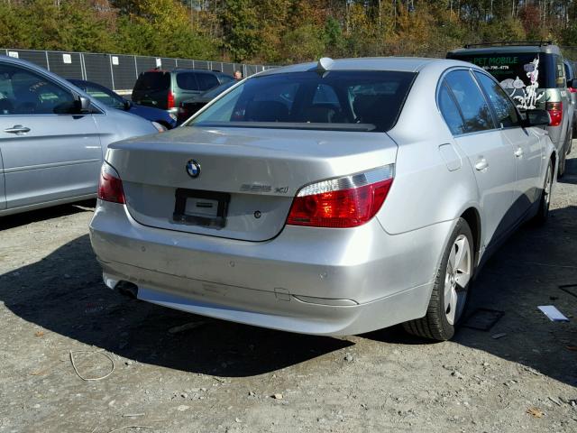 WBANF33517CS41049 - 2007 BMW 525 XI SILVER photo 4