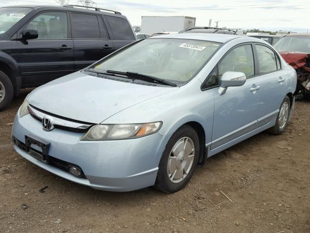 JHMFA36216S014809 - 2006 HONDA CIVIC HYBR BLUE photo 2