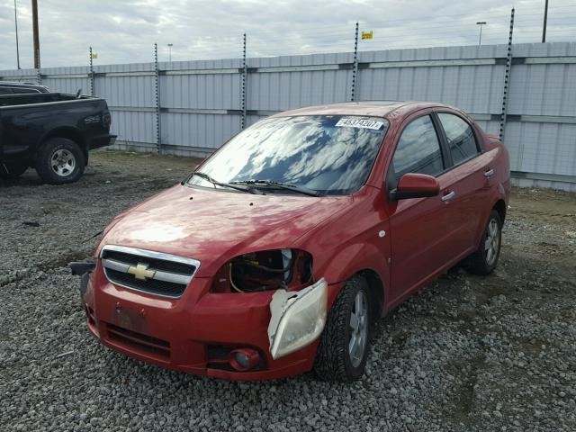 KL1TG56638B046205 - 2008 CHEVROLET AVEO RED photo 2