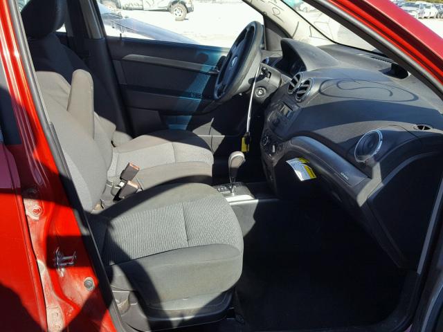 KL1TG56638B046205 - 2008 CHEVROLET AVEO RED photo 5