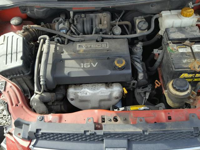 KL1TG56638B046205 - 2008 CHEVROLET AVEO RED photo 7