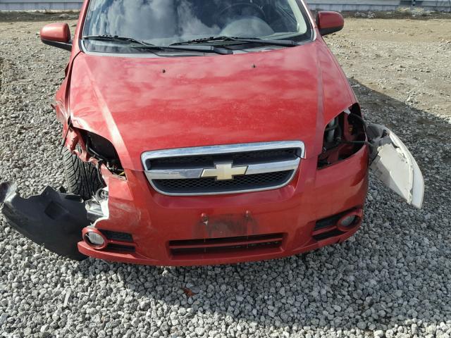 KL1TG56638B046205 - 2008 CHEVROLET AVEO RED photo 9