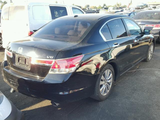 1HGCP3F86BA029394 - 2011 HONDA ACCORD EXL BLACK photo 4