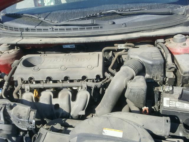 KNAFU4A26A5059349 - 2010 KIA FORTE EX MAROON photo 7