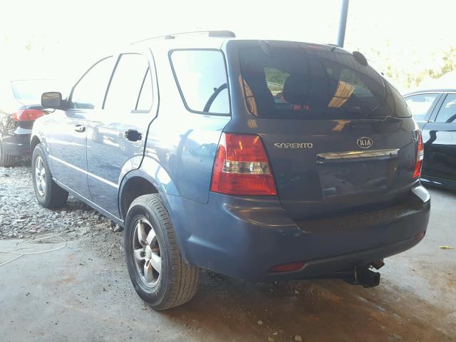 KNDJD735X85777602 - 2008 KIA SORENTO EX BLUE photo 3