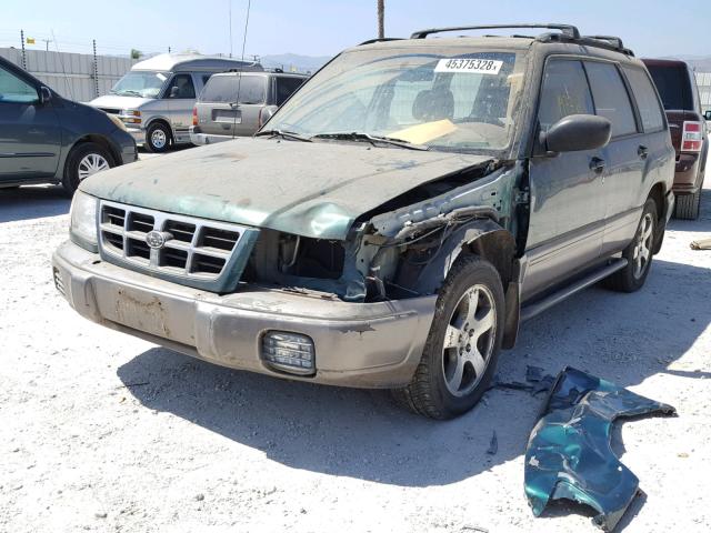 JF1SF6554WH712185 - 1998 SUBARU FORESTER S GREEN photo 2