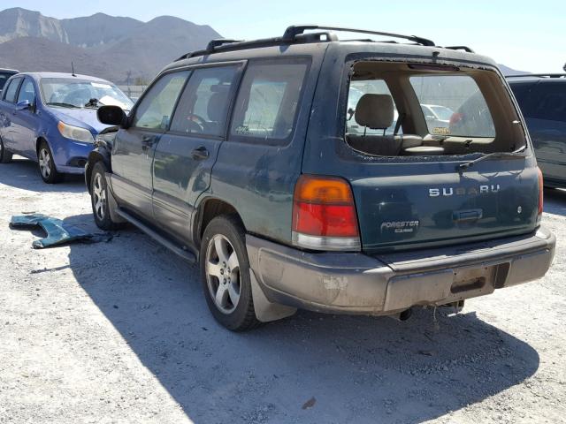 JF1SF6554WH712185 - 1998 SUBARU FORESTER S GREEN photo 3
