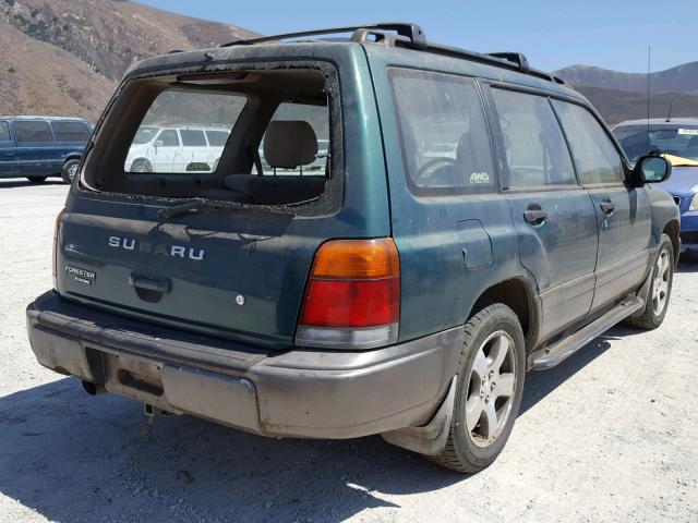 JF1SF6554WH712185 - 1998 SUBARU FORESTER S GREEN photo 4