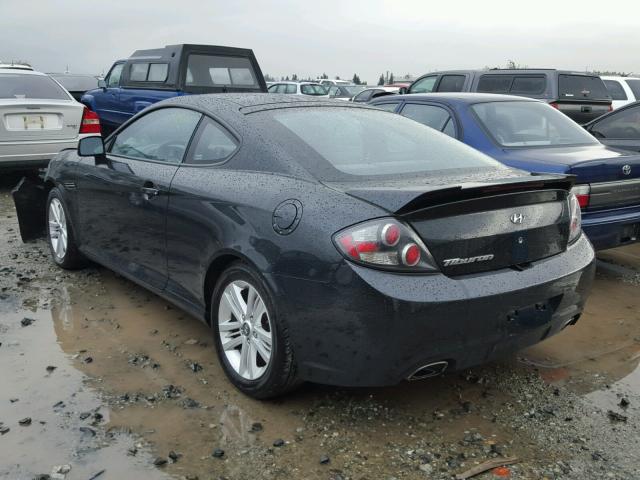 KMHHM66D77U238026 - 2007 HYUNDAI TIBURON GS BLACK photo 3