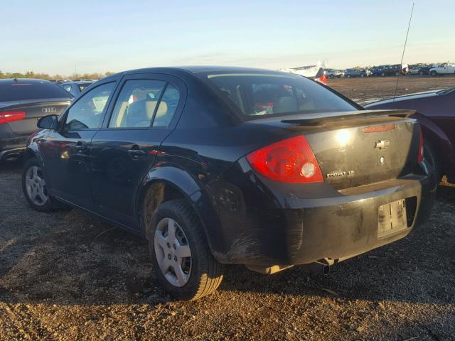 1G1AK55F277348773 - 2007 CHEVROLET COBALT LS BLACK photo 3