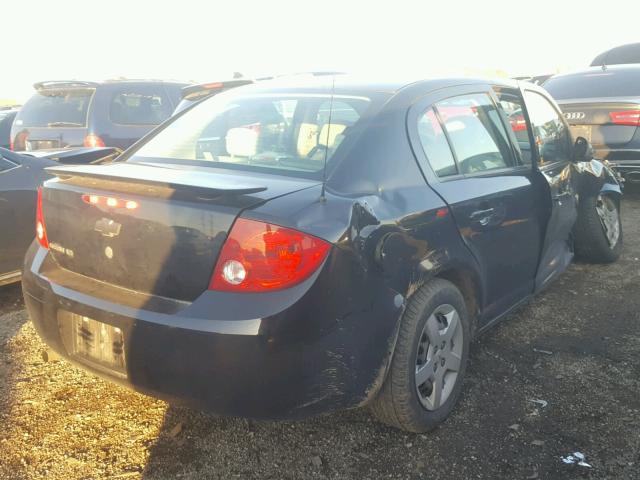 1G1AK55F277348773 - 2007 CHEVROLET COBALT LS BLACK photo 4