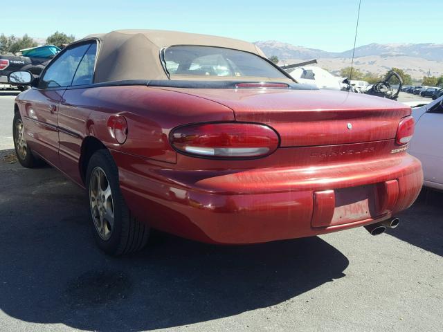 3C3EL55H2YT214872 - 2000 CHRYSLER SEBRING JX RED photo 3