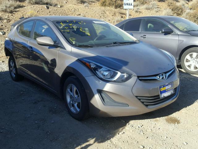 5NPDH4AE9EH496535 - 2014 HYUNDAI ELANTRA SE SILVER photo 1