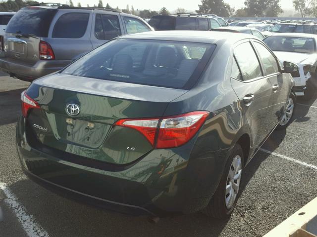 5YFBURHE2GP438505 - 2016 TOYOTA COROLLA L GREEN photo 4