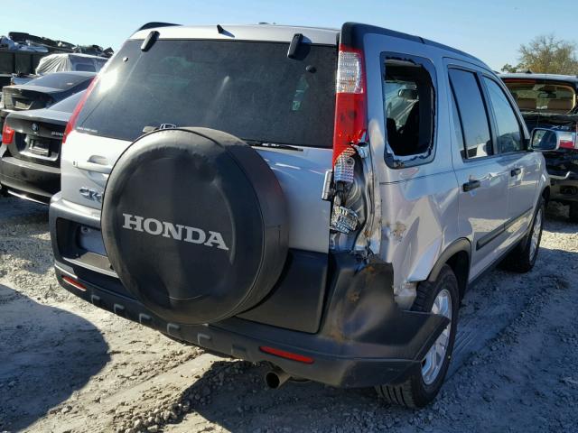 SHSRD78846U427571 - 2006 HONDA CR-V EX SILVER photo 4