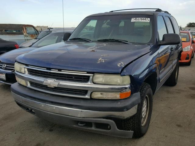 1GNEK13T73J157543 - 2003 CHEVROLET TAHOE K150 BLUE photo 2