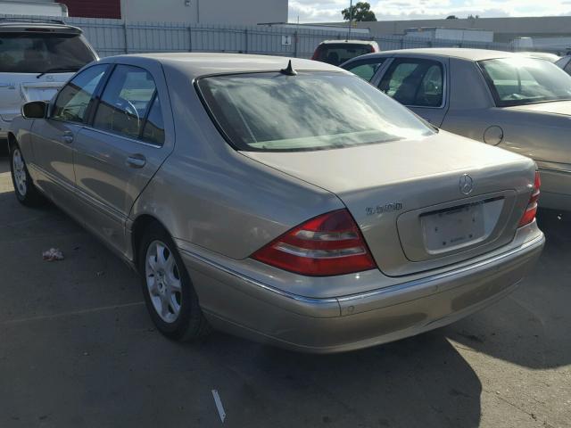 WDBNG75J6YA051082 - 2000 MERCEDES-BENZ S 500 BEIGE photo 3