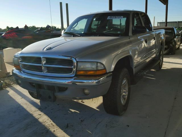 1B7GG2AN91S156334 - 2001 DODGE DAKOTA QUA SILVER photo 2