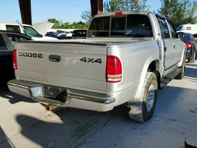 1B7GG2AN91S156334 - 2001 DODGE DAKOTA QUA SILVER photo 4