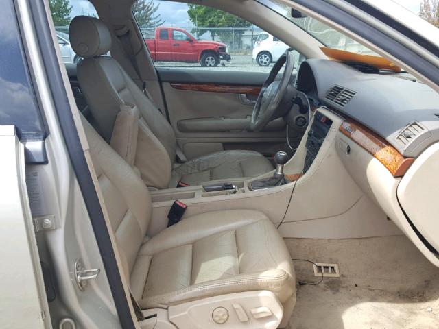 WAULT68E22A091192 - 2002 AUDI A4 3.0 QUA BEIGE photo 5