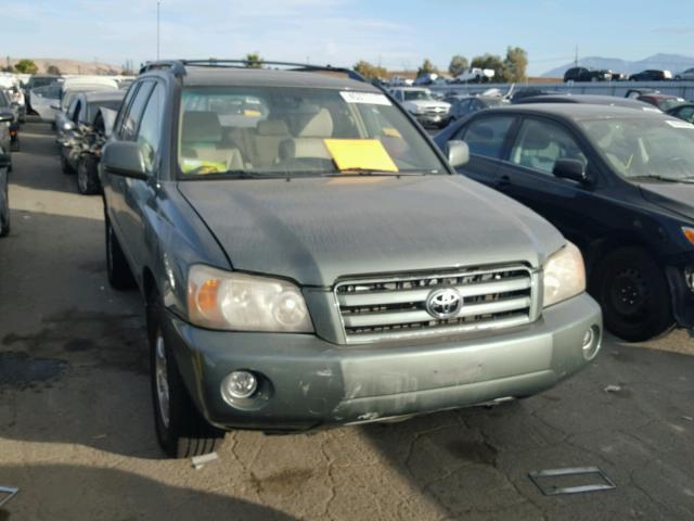 JTEDP21A640029004 - 2004 TOYOTA HIGHLANDER GREEN photo 1